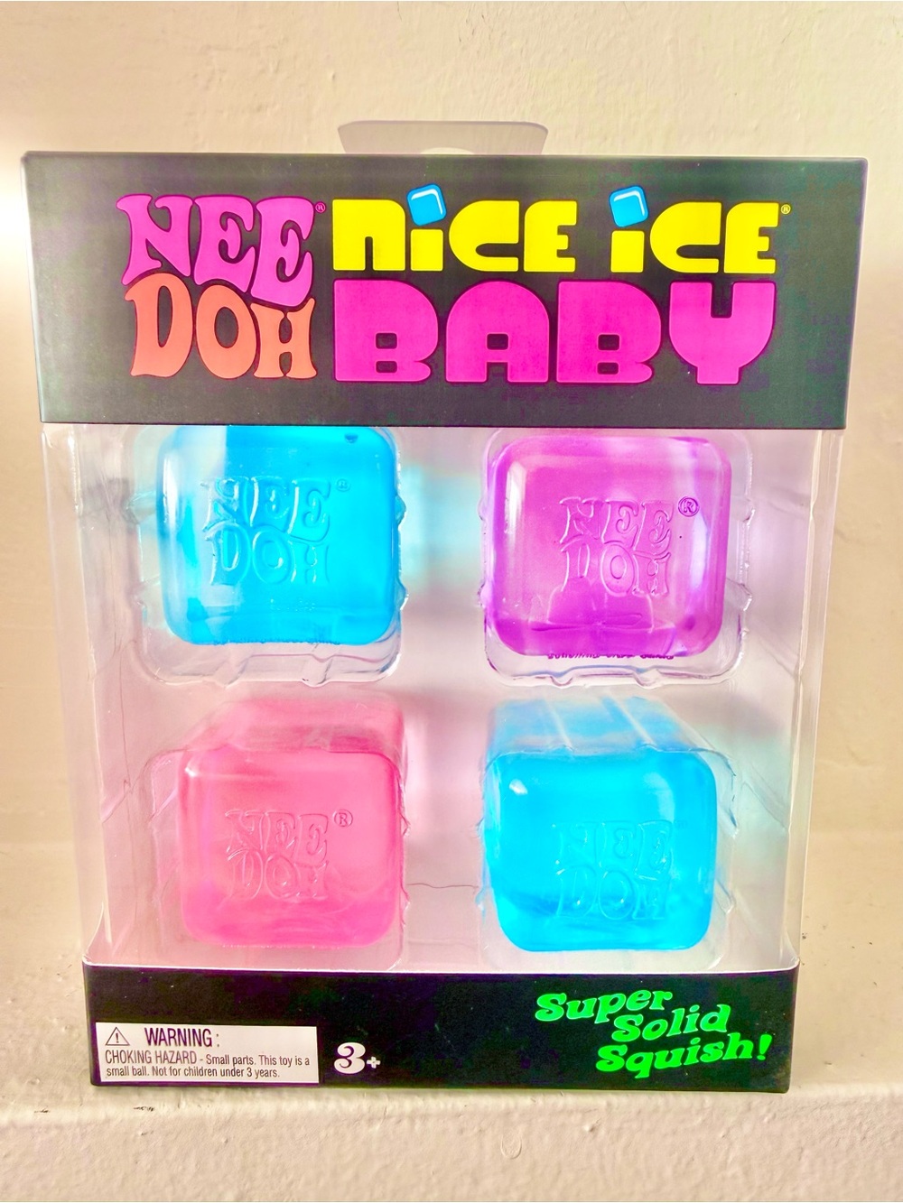 NEW! 100% AUTHENTIC Schylling NeeDoh NEE DOH Nice Ice Baby pack/ set of 4 Cubes!